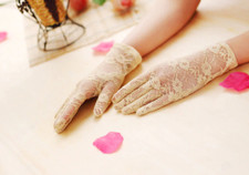 Gants courts beiges en