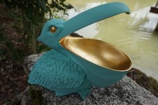 4072 A  GRAND  VIDE POCHE BONBONNIERE FIGURINE  OISEAU PELICAN  DERNIER  26 CM