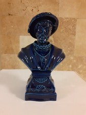 Bouteille cognac porcelaine Otard, buste François 1er, vide