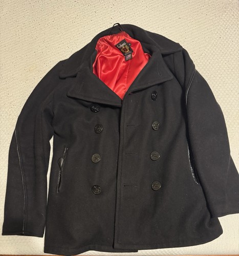 Schott 740c pea coat black - 740c,