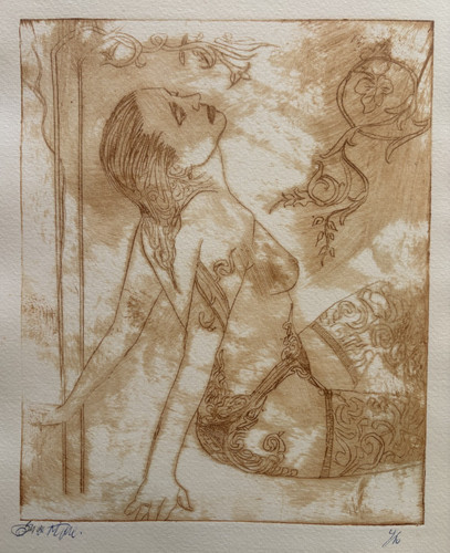 Femme nue gravure - nue,