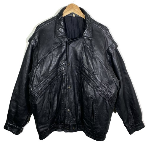 Blouson cuir noir - en, vintage
