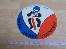 Autocollant 1° RÉGION MILITAIRE - MOTO ARMÉE JEUNESSE