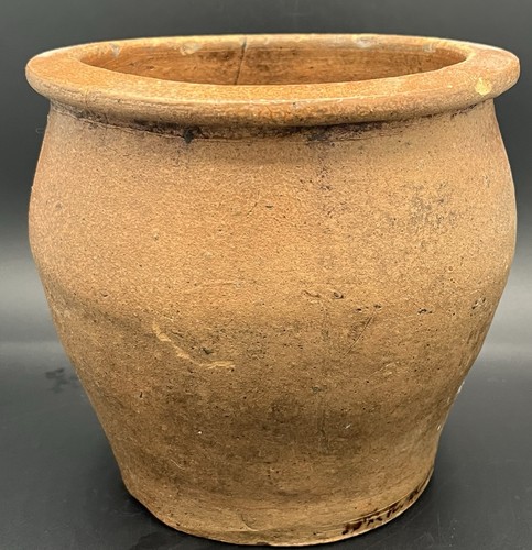 Pot grès vernissé brun - pot,