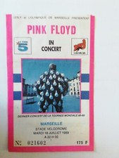 Billet Concert Collector Pink Floyd Marseille 18 Juillet 1989