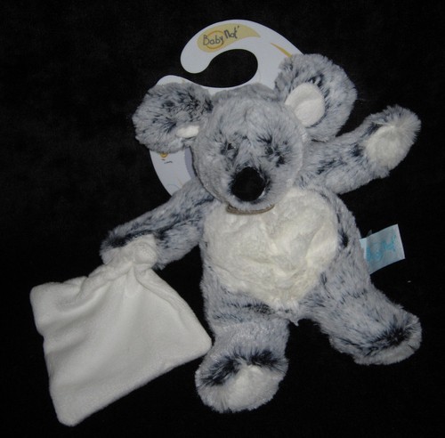 Doudou souris gris chiné - doudou, noir