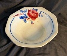 Saladier Décor Floral Rose, Chantal, KG Lunéville