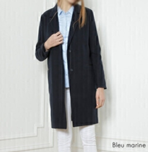 élégant manteau only bleu - only,