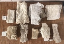 Lot Ancien Coupon de dentelle