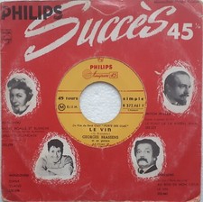 GEORGES BRASSENS 45T JUKE BOX 372.461 Le vin / Au bois de mon cœur LABEL JAUNE