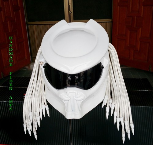 Casque moto predator blanc - casque,