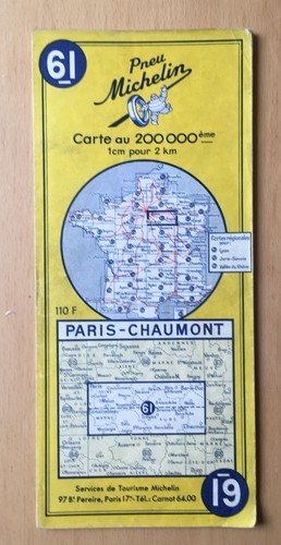 Ancienne carte michelin 61 - ancienne,