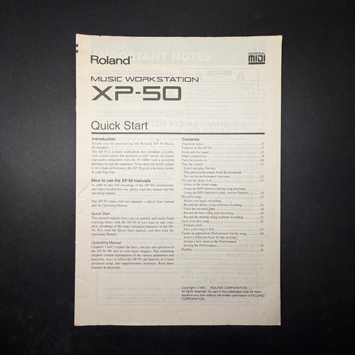 Vintage roland music - xp-50,
