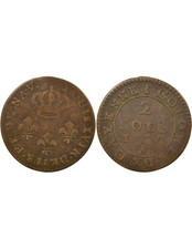 Guyane Française Cayenne, Louis XVI - 2 Sous - 1789 A Paris