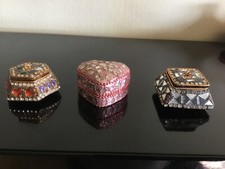 3 petites boites Inde miroirs