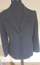 Veste en lin et soie noire GEORGES RECH VINTAGE