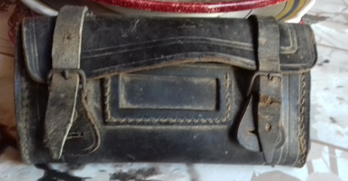 Ancienne sacoche velo cuir - velo,