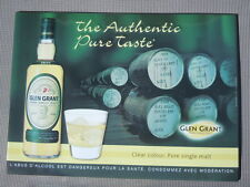 Tôle publicitaire Glen Grant pure single malt Scotch Whisky The Authentique
