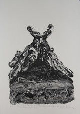 Bernard JOBIN - Estampe originale - Lithographie - Face à face