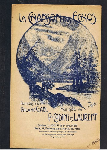 Ancienne partition chanson - la,