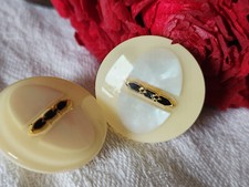 Duo boutons vintage crème
