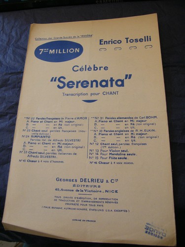 Partition serenata enrico - "partition,