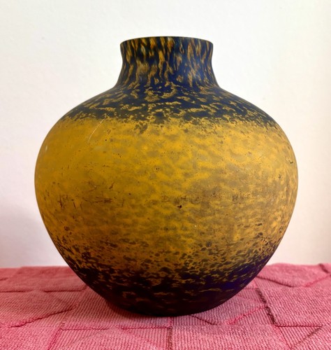 Vase boule ancien verre - vase, en