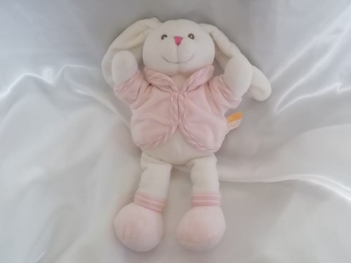Doudou lapin blanc - ,, rose