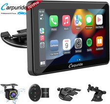 Carpuride Wireless Carplay Android Auto Mirror Link Dual Bluetooth avec camér...