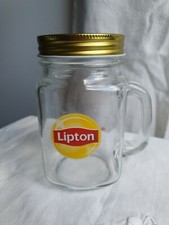 Lipton pot tasse en verre a thé glacé ou cold brew avec couvercle Neuf