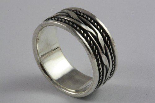 Bague biker massive 925 argent - biker,