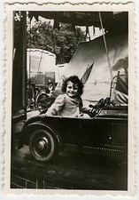 PHOTO ANCIENNE - FÊTE FORAINE BOURGES MANÈGE - FUNNY CAR -Vintage Snapshot