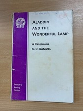 Vintage " ALADDIN et Le Merveilleux Lampe A Pantomime " Drama Play Pb Livre ( Ll