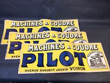 Lot de 3 anciennes affiches publicitaire machine à coudre commerce années 1950