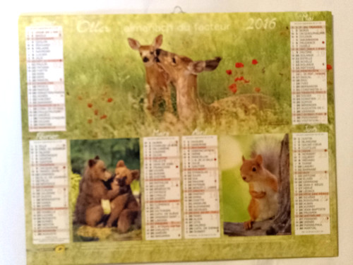 Calendrier des postes - calendrier,