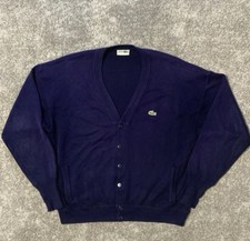 Cardigan Lacoste Vintage 80s/90s - Bleu - Taille L