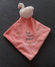 B7G / doudou plat cygne rose