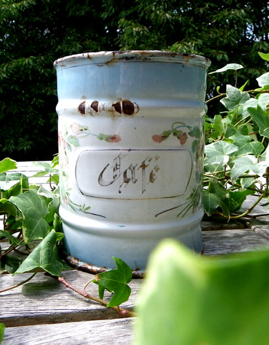 Ancien pot tôle émaillé - ancien, en