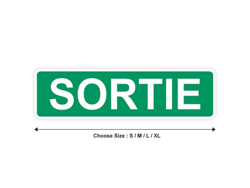 Sticker panneau sortie secours - sticker,