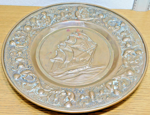 Vintage plat plateau cuivre - vintage,