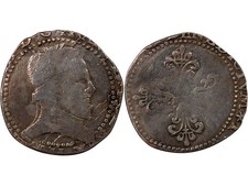 HENRI III - 1/2 FRANC AU COL