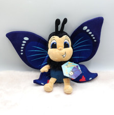 Peluche doudou papillon bleu violet beige UNBEELIEVABLES TCC global état neuf