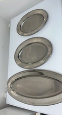 Lot De 3 Plats Inox 