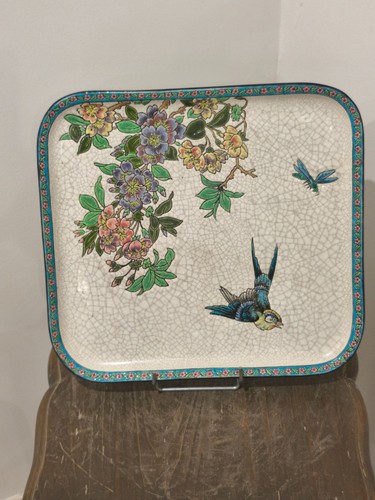 Tres joli plat ancien emaux - plat,