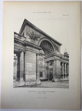 Paris : Hôtel de Salm - porte d’entrée, vue intérieure Photogravure de 1905