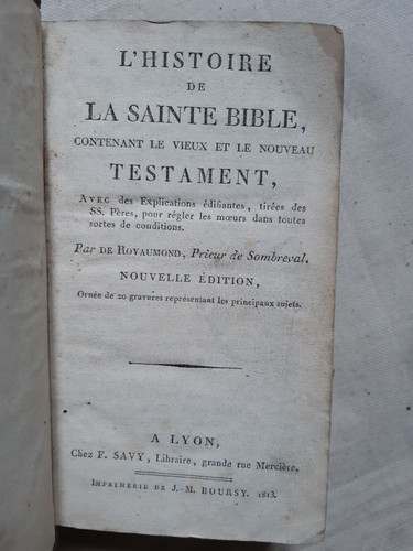 Histoire sainte bible - l'histoire,