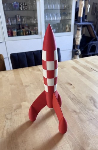 Tintin figurine statue fusée - tintin,
