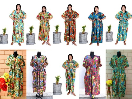 Coton frida kahlo caftan - kahlo,
