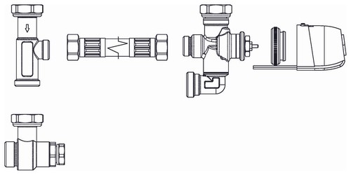 Vanne voies avec - voies,