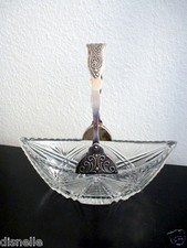 ANCIEN PANIER CRISTAL ARGENT